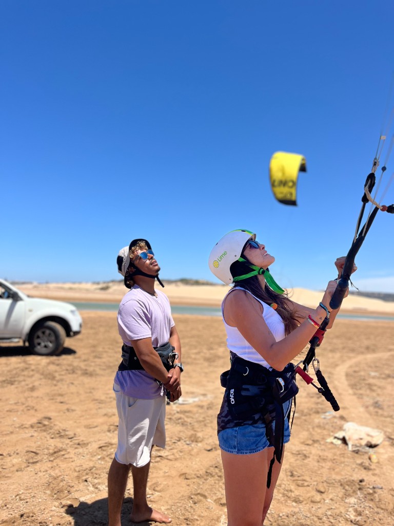 Private kitesurf lesson with instructor on Essaouira beach